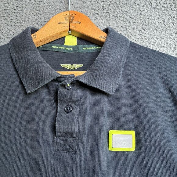 Aston Martin Polo Shirt Mens Small Short Sleeve Racing Embroidered Formula 1 - Picture 10 of 13